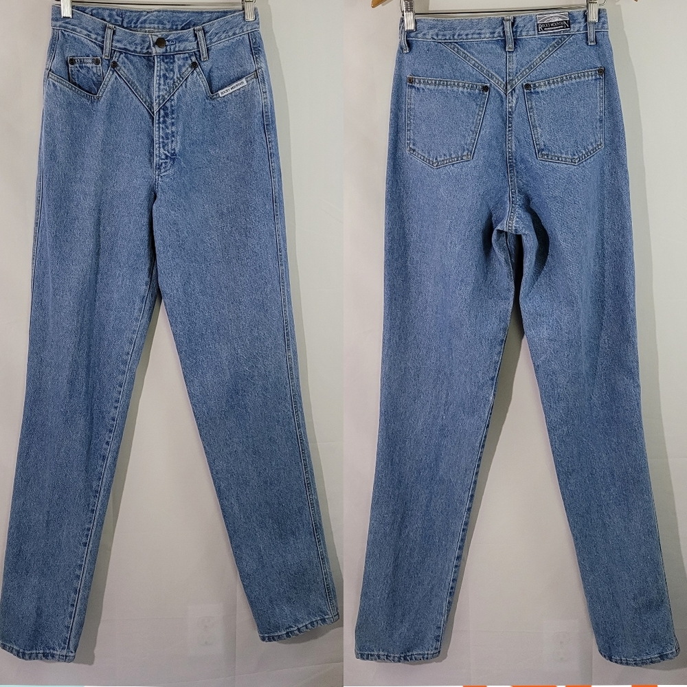 VTG Rocky Mountain Medium Wash  High-Waisted Straight Leg Mom Jeans Size 29/9